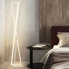 Black Floor Lamp For Kitchen Linear Edge Metal Plug