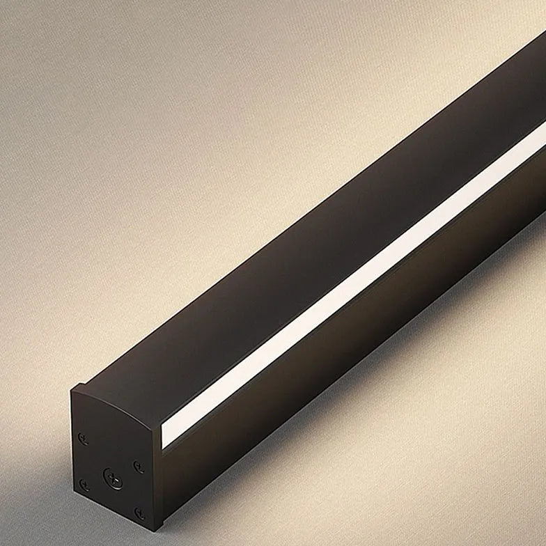 Black Flush Wall Light For Bedroom Edge Metal & Acrylic Ip44 Led