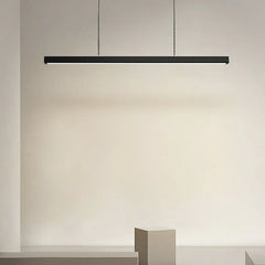 Black Bar Pendant Light Linear Edge Metal Led Dimmable Ip20