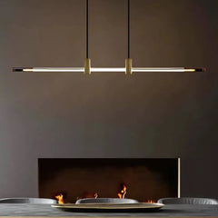 Bar Pendant Light For Bedroom Linear Edge Metal Warm White