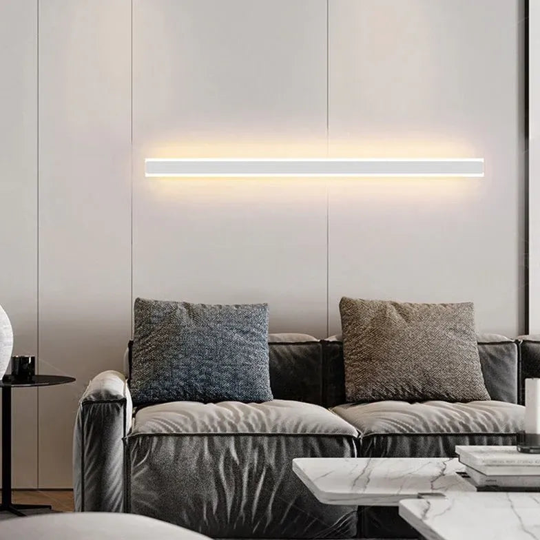 Black Flush Light For Bedroom Linear Edge Metal Led