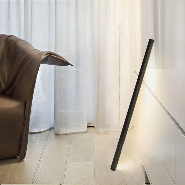 Black Floor Lamp For Bedroom Linear Edge Metal Led Strip Ip20 Plug