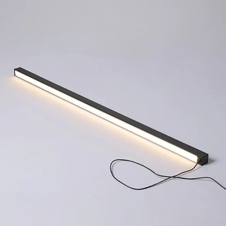 Black Floor Lamp For Bedroom Linear Edge Metal Led Strip Ip20 Plug