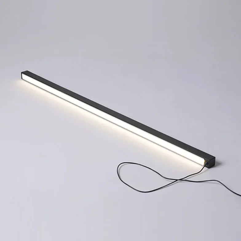 Black Floor Lamp For Bedroom Linear Edge Metal Led Strip Ip20 Plug