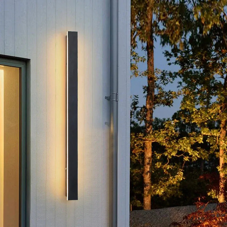 Outdoor Wall Light Linear Edge Acrylic Led Warm White Ip65