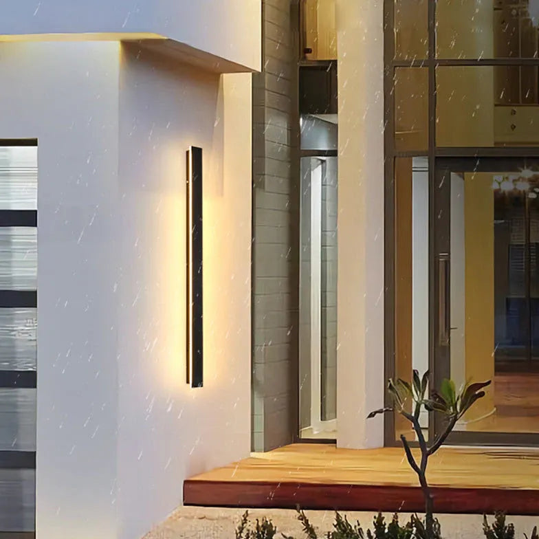 Outdoor Wall Light Linear Edge Acrylic Led Warm White Ip65