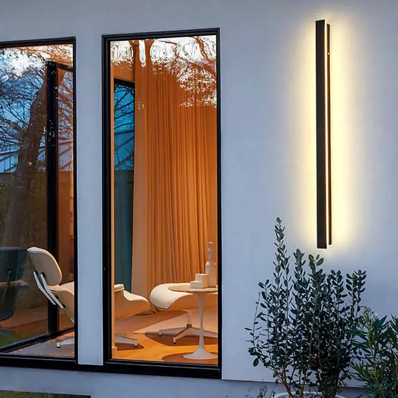 Outdoor Wall Light Linear Edge Acrylic Led Warm White Ip65