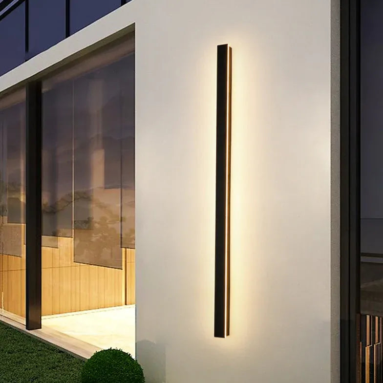 Outdoor Wall Light Linear Edge Acrylic Led Warm White Ip65