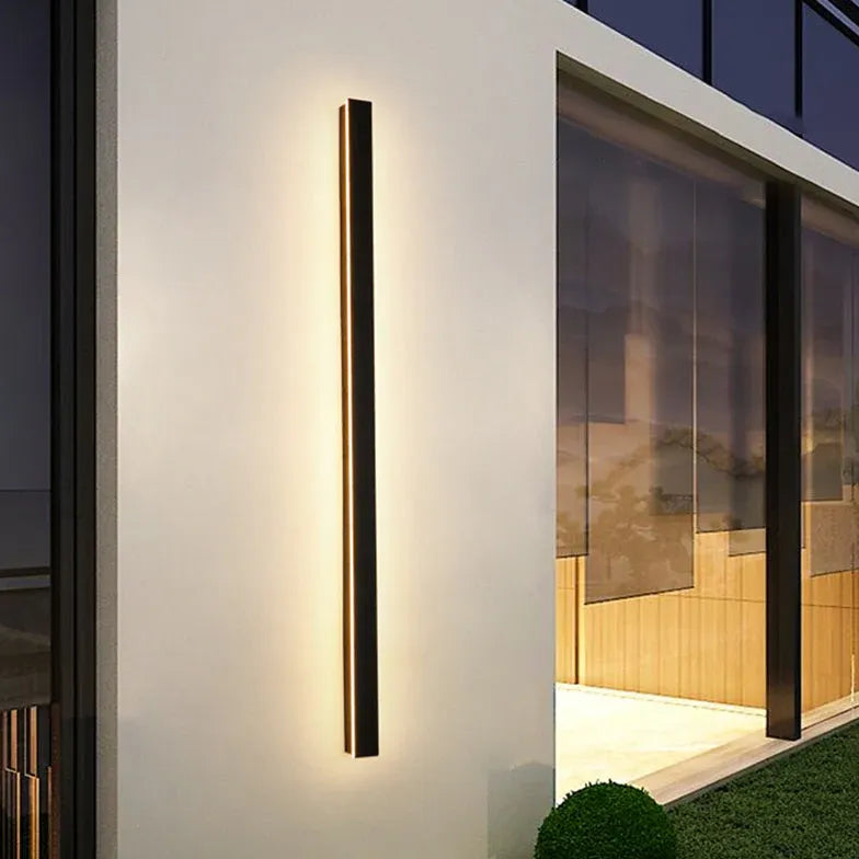 Outdoor Wall Light Linear Edge Acrylic Led Warm White Ip65