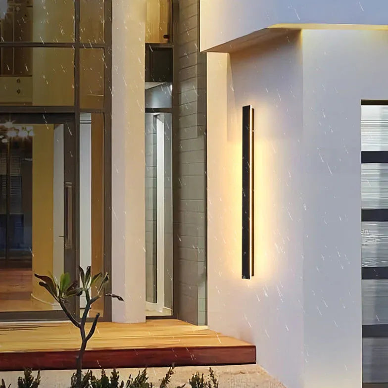 Outdoor Wall Light Linear Edge Acrylic Led Warm White Ip65