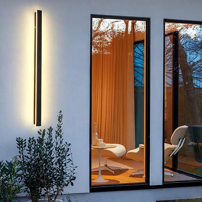 Outdoor Wall Light Linear Edge Acrylic Led Warm White Ip65