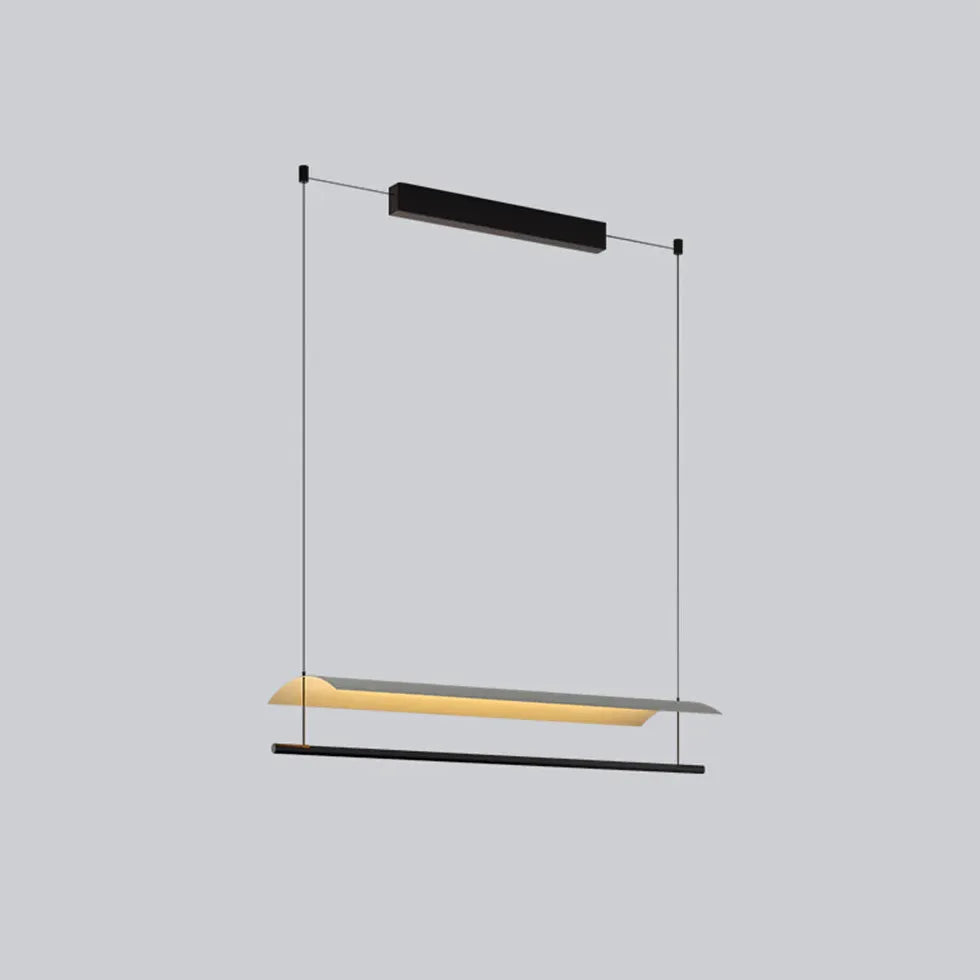 Bar Pendant Light For Living Room Linear Edge Metal & Acrylic Led Ip20