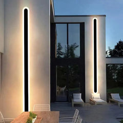 Outdoor Wall Light For Kitchen Linear Edge Metal & Acrylic Led Ip65 Dimmable