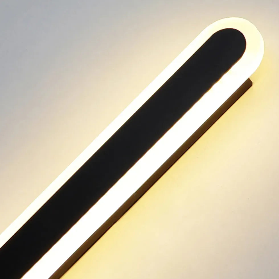 Outdoor Wall Light For Kitchen Linear Edge Metal & Acrylic Led Ip65 Dimmable