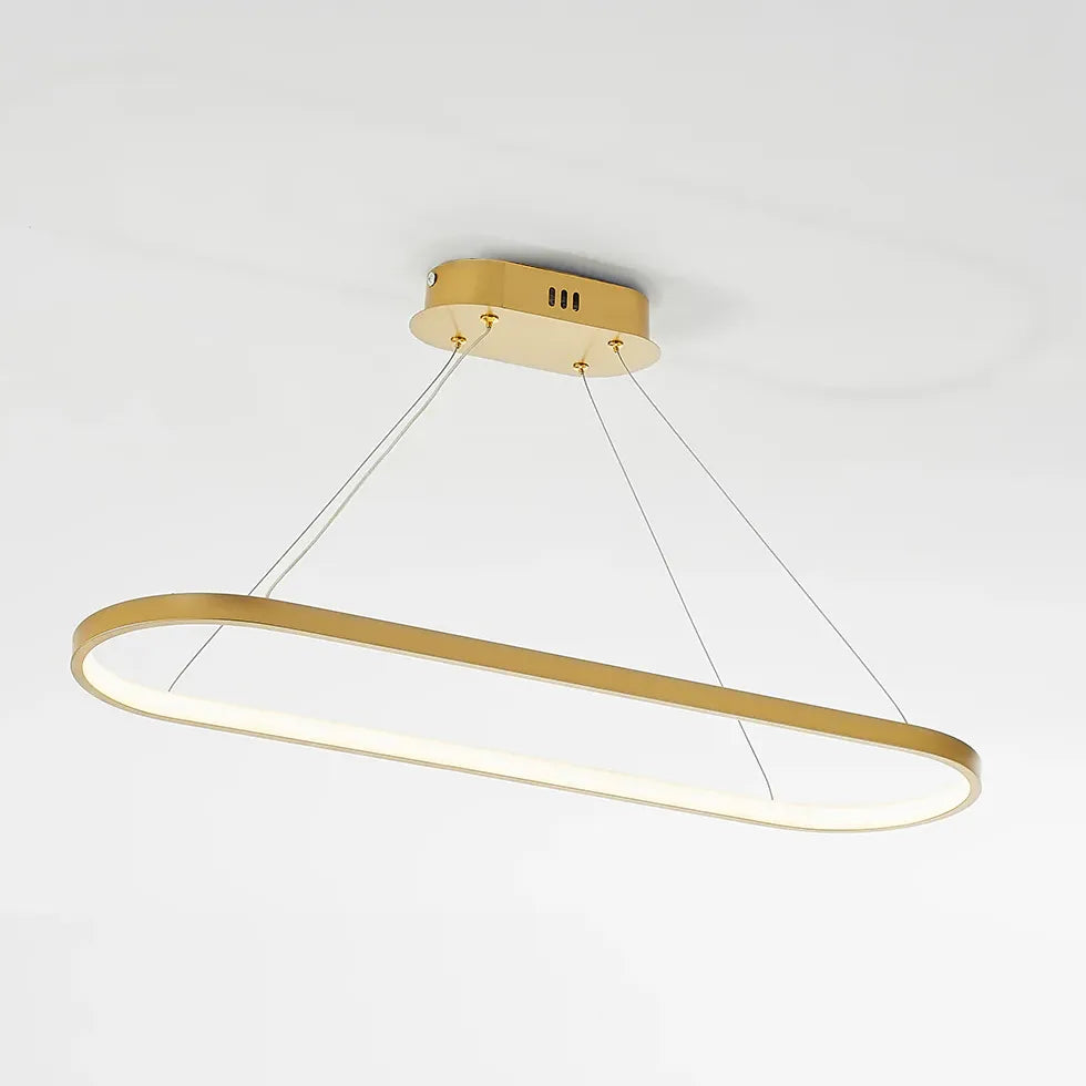 Bar Pendant Light Oval Edge Metal Ip20