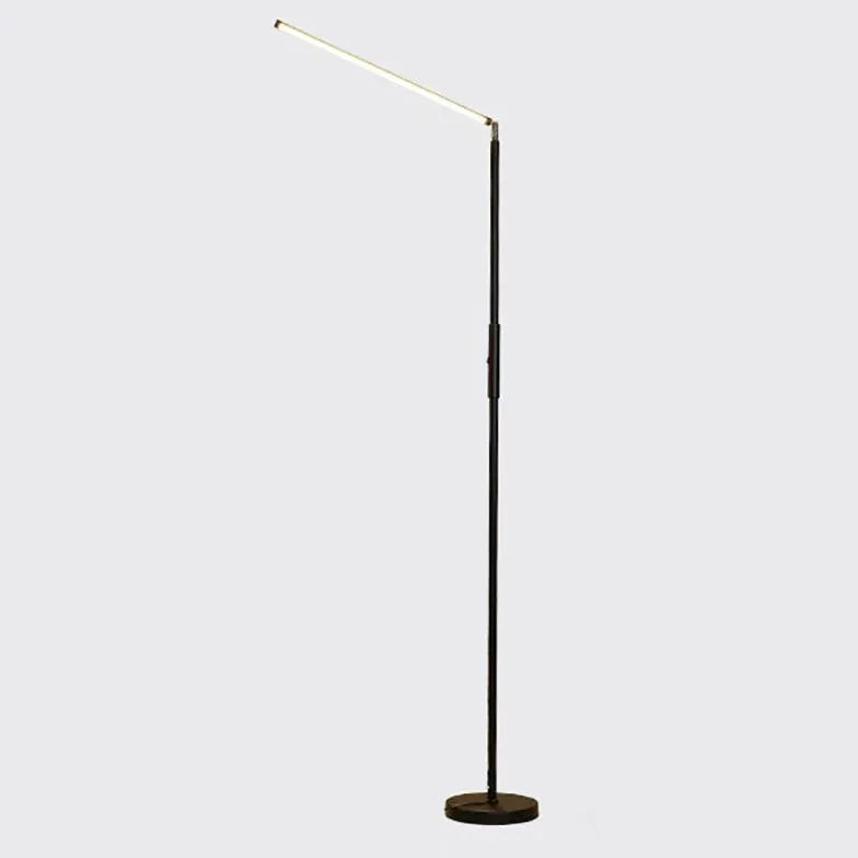 Black Floor Lamp For Bedroom Linear Edge Metal Plug Ip20 Led