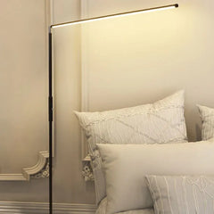 Black Floor Lamp For Bedroom Linear Edge Metal Plug Ip20 Led