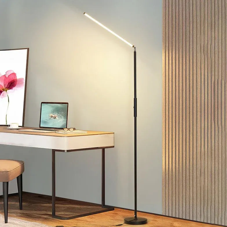 Black Floor Lamp For Bedroom Linear Edge Metal Plug Ip20 Led