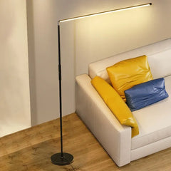 Black Floor Lamp For Bedroom Linear Edge Metal Plug Ip20 Led