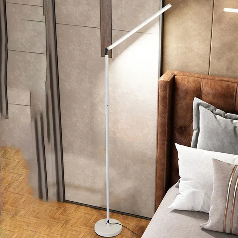 Black Floor Lamp For Bedroom Linear Edge Metal Plug Ip20 Led