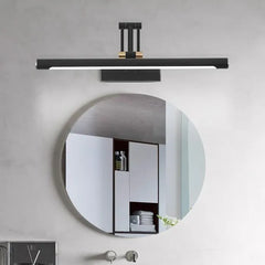 Black Mirror Light For Bathroom Edge Metal