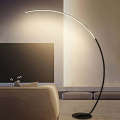 Black Floor Lamp Metal & Silicon Plug Uk Or Eu