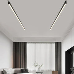 Black Batten Light For Kitchen Linear Edge Metal Dimmable Led Ip20