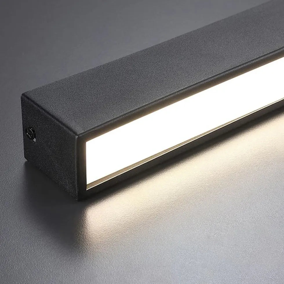 Black Batten Light For Kitchen Linear Edge Metal Dimmable Led Ip20