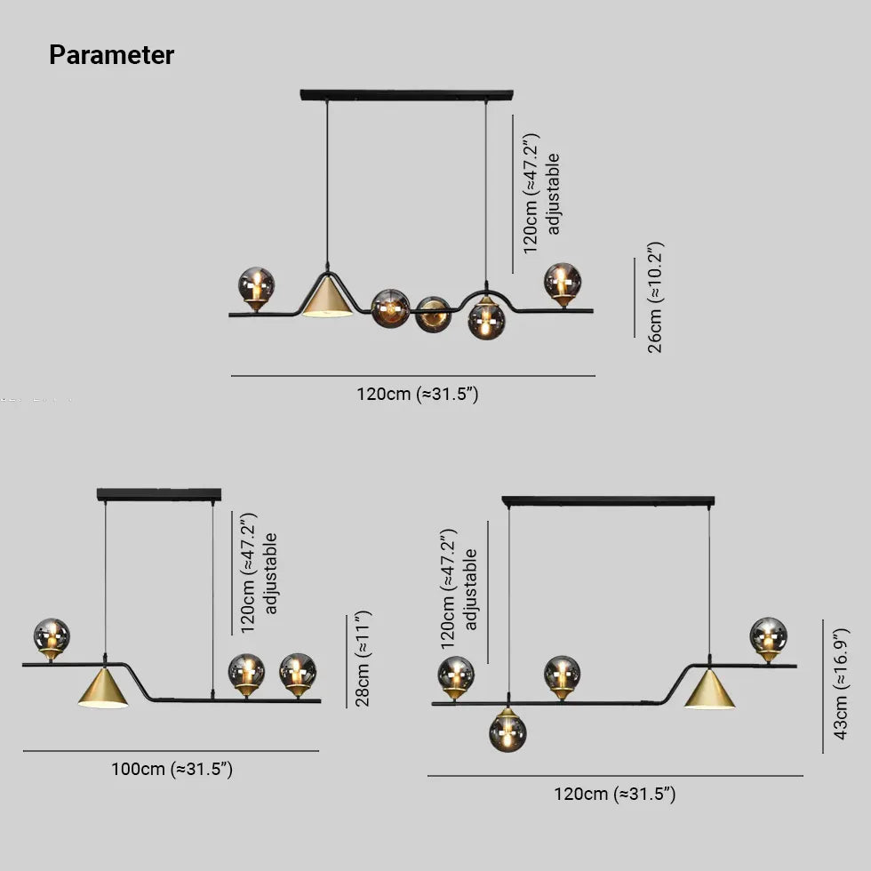 Küchen Pendelleuchten LED im nordischen Bar Stil