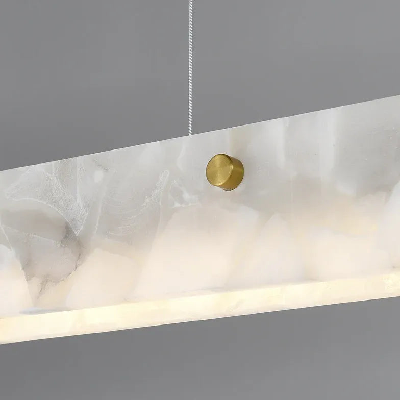 White Led Ceiling Light For Dining Room Edge Metal & Marble Led