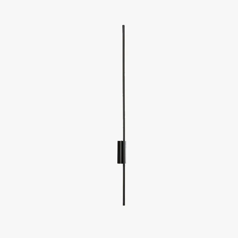 Black Flush Wall Light For Bathroom Linear Edge Metal Dimmable Led