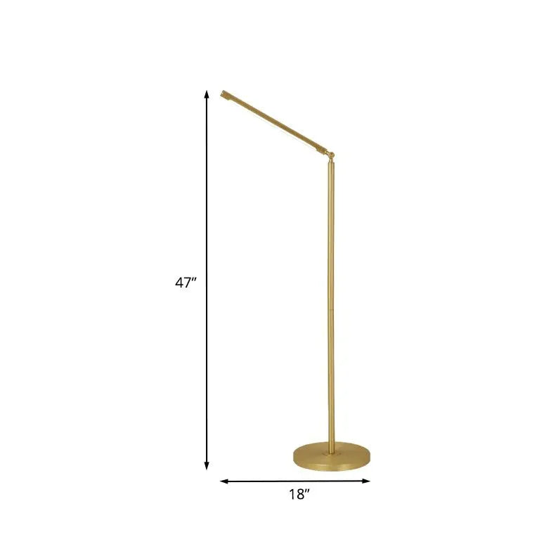 Gold Floor Lamp For Bedroom Linear Edge Metal & Acrylic Plug Ip20 Led Strip