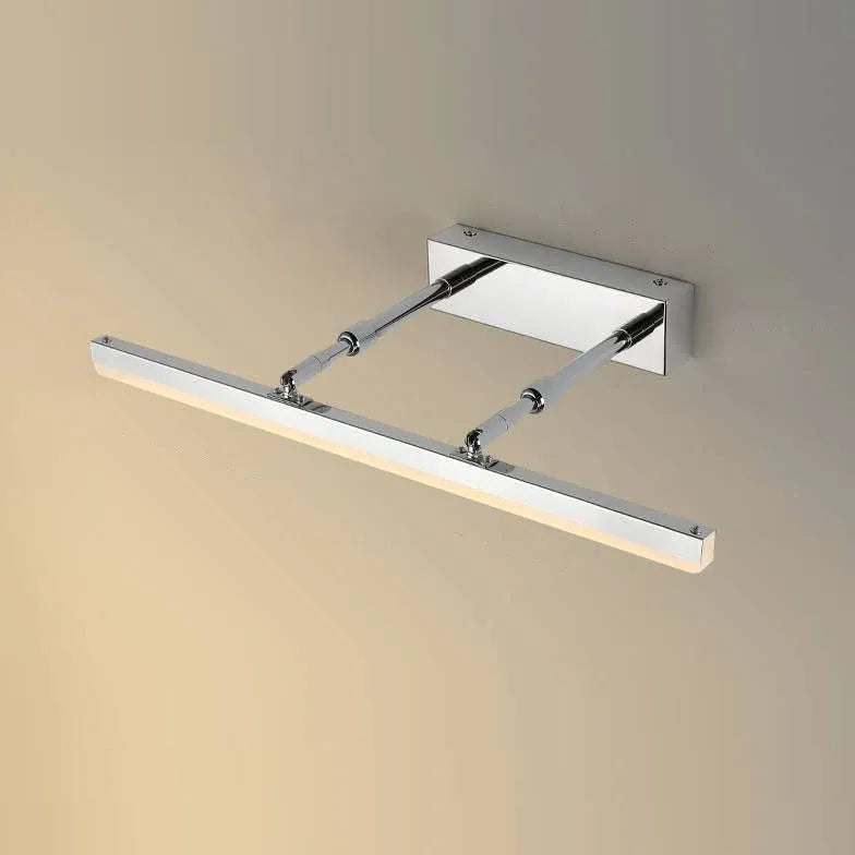 Black Mirror Light For Bathroom Linear Edge Metal Ip44 Led Warm White