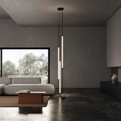 Black Statement Pendant Light For Bedroom Linear Edge Silicon Warm White Ip20