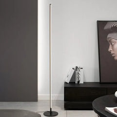 Floor Lamp For Bedroom Linear Edge Metal Led