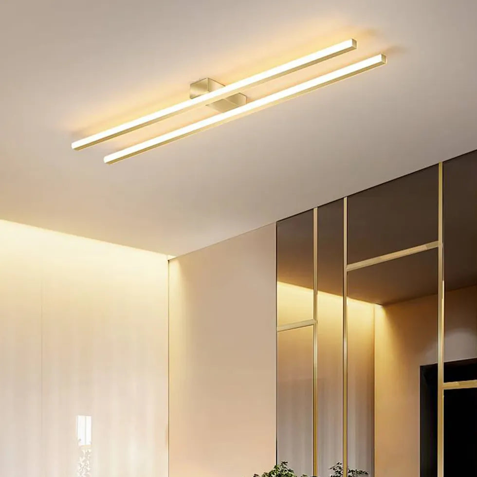 Flush Light For Bedroom Linear Modern Aluminum Led