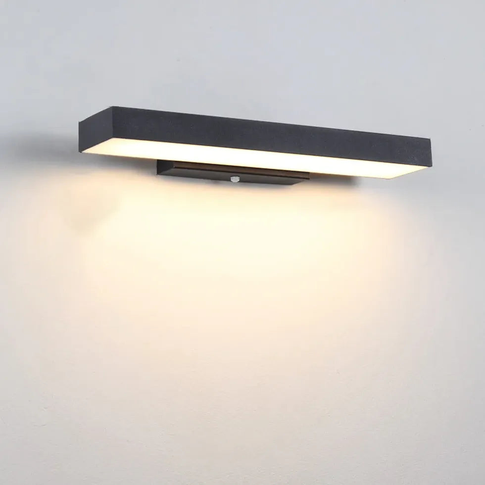 Black Outdoor Wall Light Edge Metal & Acrylic Outdoor Led Warm White