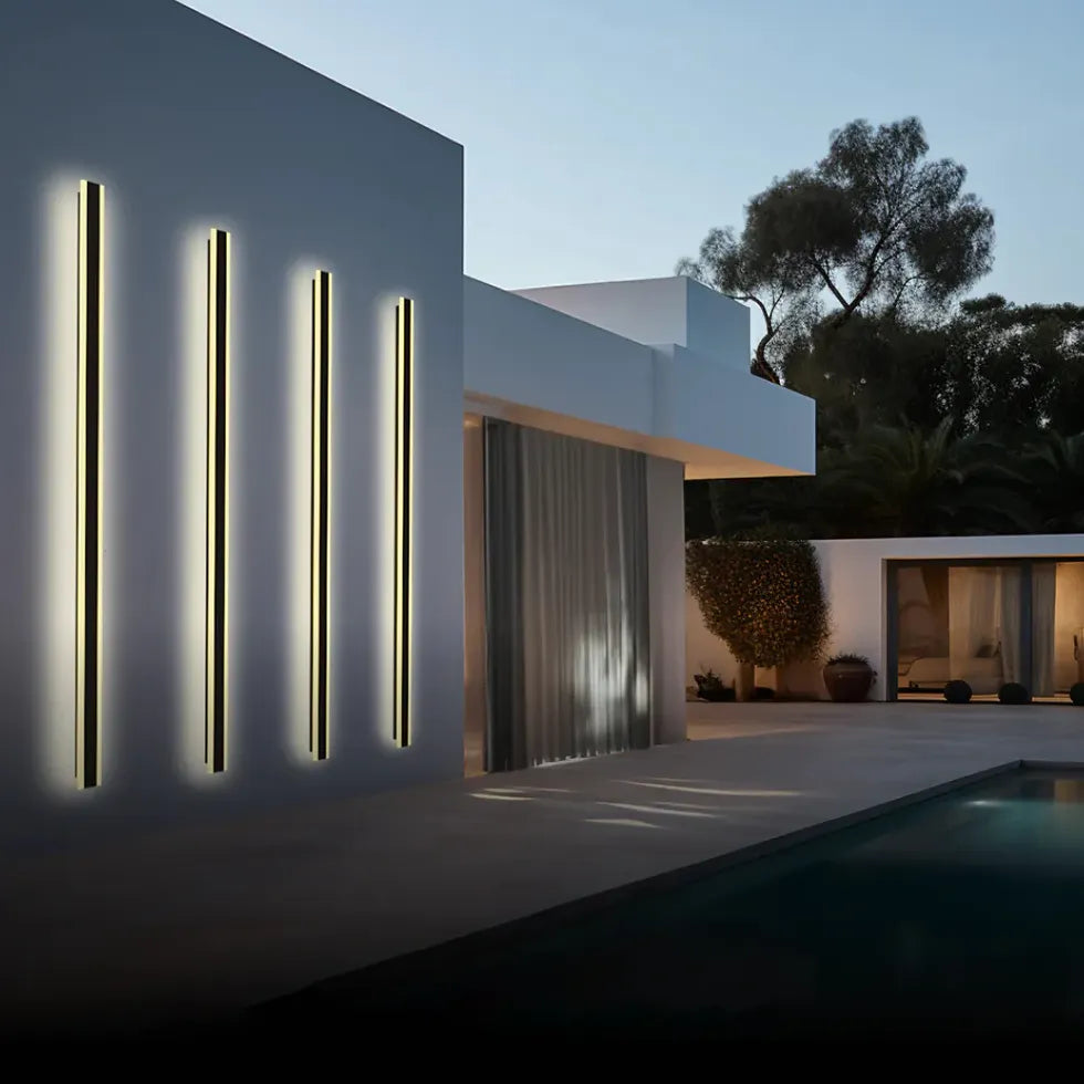 Outdoor Wall Light Linear Edge Acrylic Outdoor Ip65