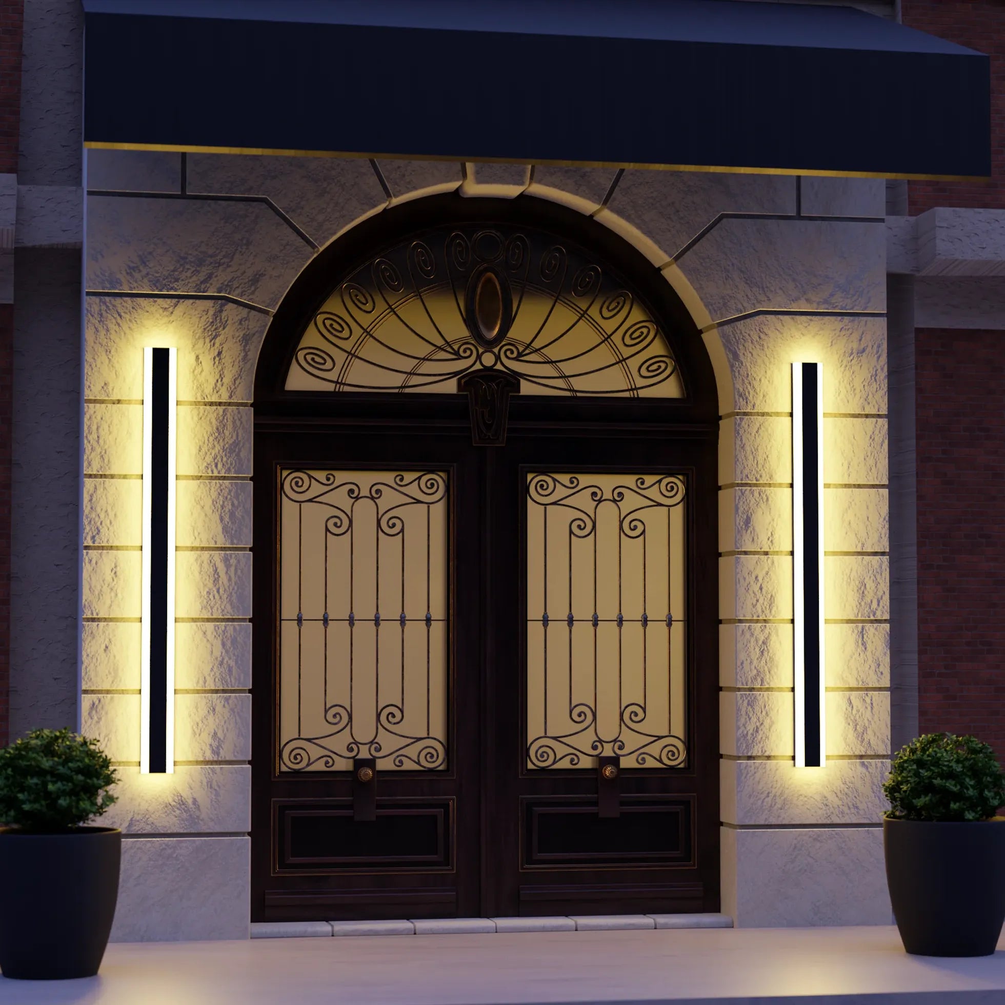 Outdoor Wall Light Linear Edge Acrylic Outdoor Ip65