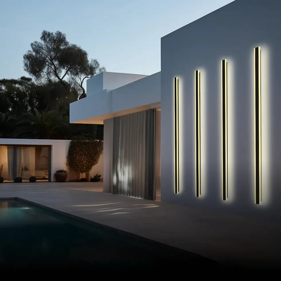 Outdoor Wall Light Linear Edge Acrylic Outdoor Ip65