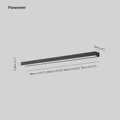 LED Spiegelleuchten im schwarzen rechteckigen Design