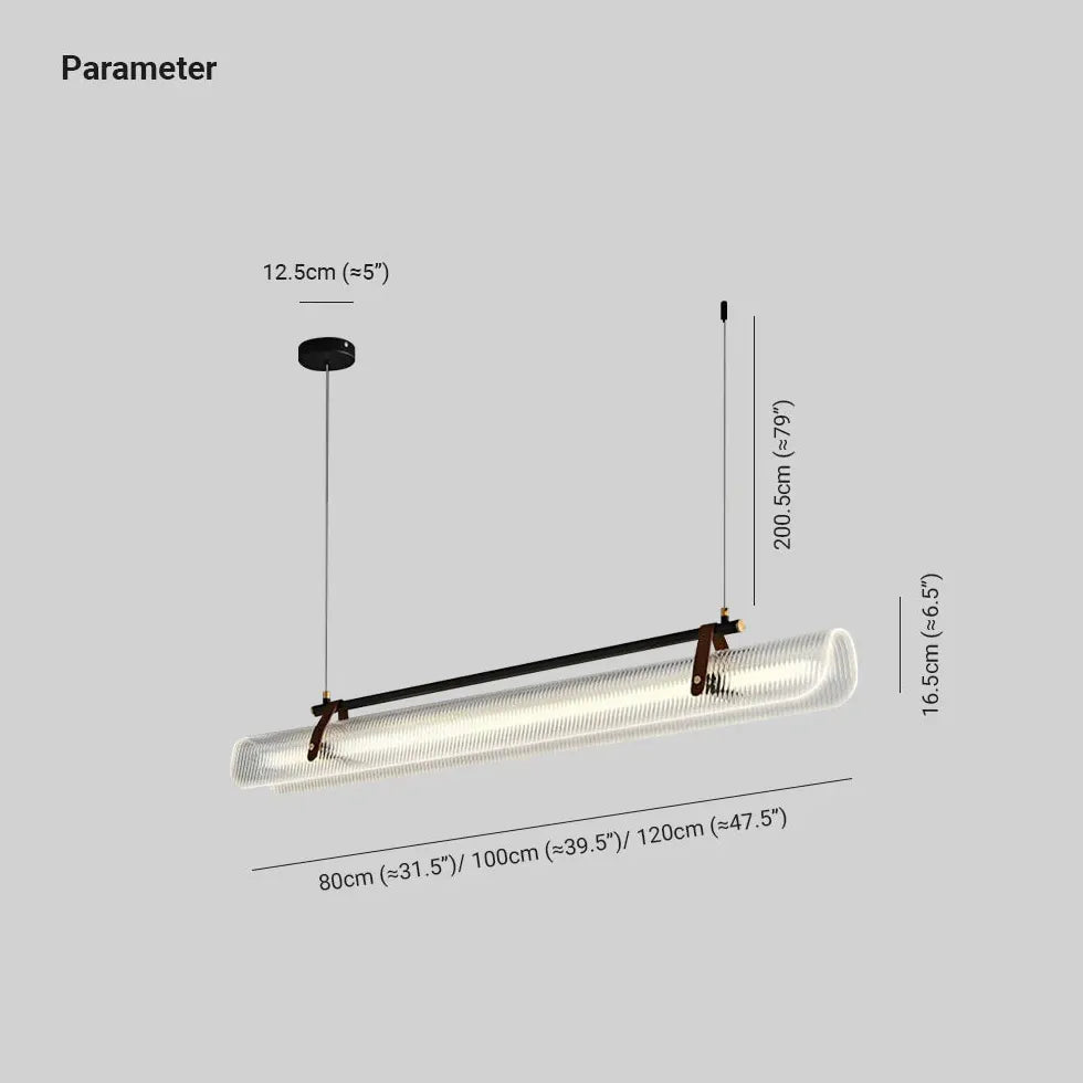 Bar Pendant Light For Kitchen Linear Edge Metal & Acrylic Led