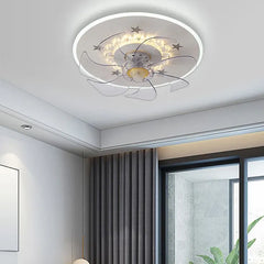 Ceiling Fan With Light For Bedroom Edge Metal Led