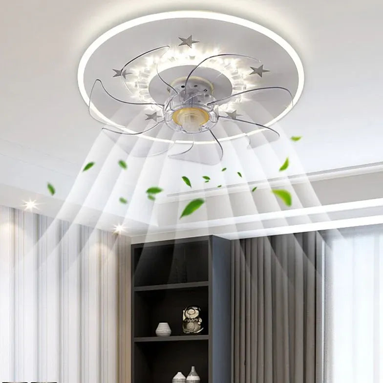 Ceiling Fan With Light For Bedroom Edge Metal Led