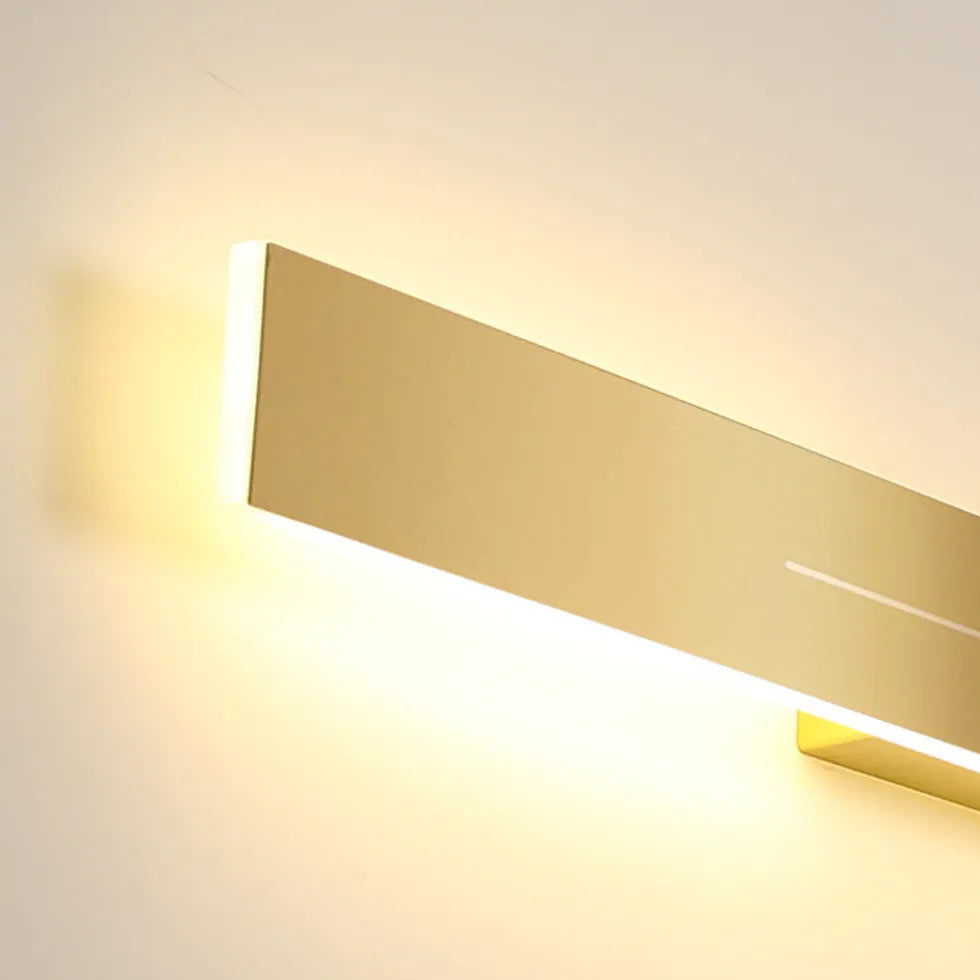 Flush Wall Light For Bedroom Edge Metal Warm White Led