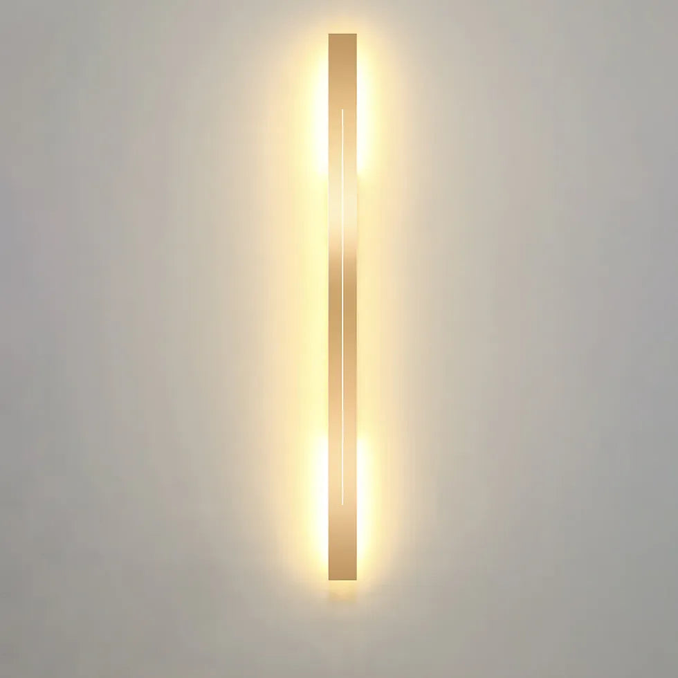 Flush Wall Light For Bedroom Edge Metal Warm White Led