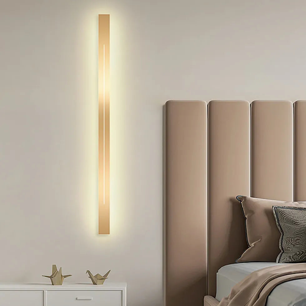 Flush Wall Light For Bedroom Edge Metal Warm White Led