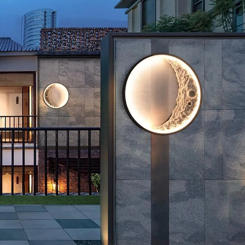 Elif Outdoor Wall Lamp Moon Modern, Led