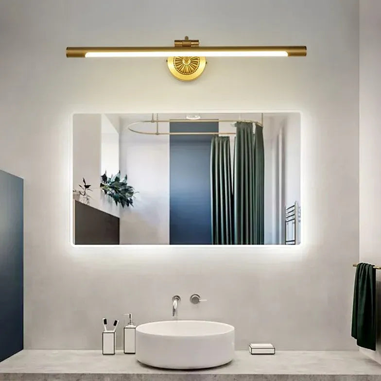 Gold Mirror Light For Bathroom Linear Eryn Metal & Acrylic Ip44