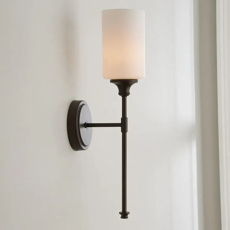 Black Single Arm Wall Light For Bathroom Eryn Metal